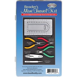 Bead Buddy Beader’s Mini Travel Kit-Bead Storage Case-5 Essential Beading Tools-Create Beading Projects Anywhere-Compact and Easy to Carry