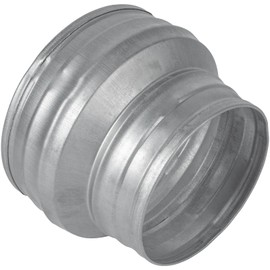 HVAC OV 5" to 4" Inch Round Duct Reducer - Galvanized Steel Pipe Increaser - Coupling for Round Duct Ventilation Systems - Heating & Cooling, HVAC