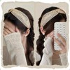 Braided Woven Straw Knot Headband for Women Boho Hollow Straw