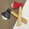 Axe Pizza Cutter with Bamboo Handle and Sharp Rotating Blade