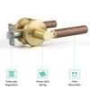 YAGU Wooden Round Passage Lever Door Handle Non-Locking Lever Set