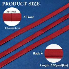 BENECREAT 6M Women's Tie Back for Wedding Bridal Gown, Dark Red Corset Back Kit Lace-up Satin Ribbon Ties for Zipper Replacement or Buttons