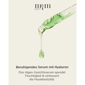 nkm nkm Naturkosmetik Mnchen Algae Hyaluronic Acid Serum - 30ml - Facial Serum with Hyaluronic Acid - Moisturizing - Vegan - For all skin types - Dermatologically tested