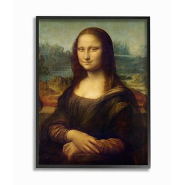 Stupell Industries Da Vinci Mona Lisa Renaissance Painting Black Framed Wall Art, 11 x 14, Multi-Color