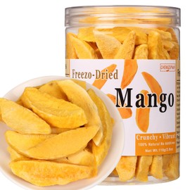 Freeze Dried Mango, Freeze Dried Fruit,3.8 oz/110g Natural Dried Mango,No Sugar Added.for Baking,Travel,Smoothie, Yogurt