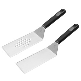 HENCKELS BBQ Griddle Spatula Set, 2-Piece Stainless Steel BBQ Grill Spatulas for Flat Top, Griddle, Smash Burger, Hibachi & Teppanyaki – Heavy Duty Outdoor Cooking Tools for Men, Dad, and Camping