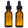 Amber Glass Bottles with Eye Droppers (1 oz, 2 pk)