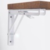 Folding Shelf Bracket 30cm,YUMORE Heavy Duty Collapsible Brackets Shelf Support