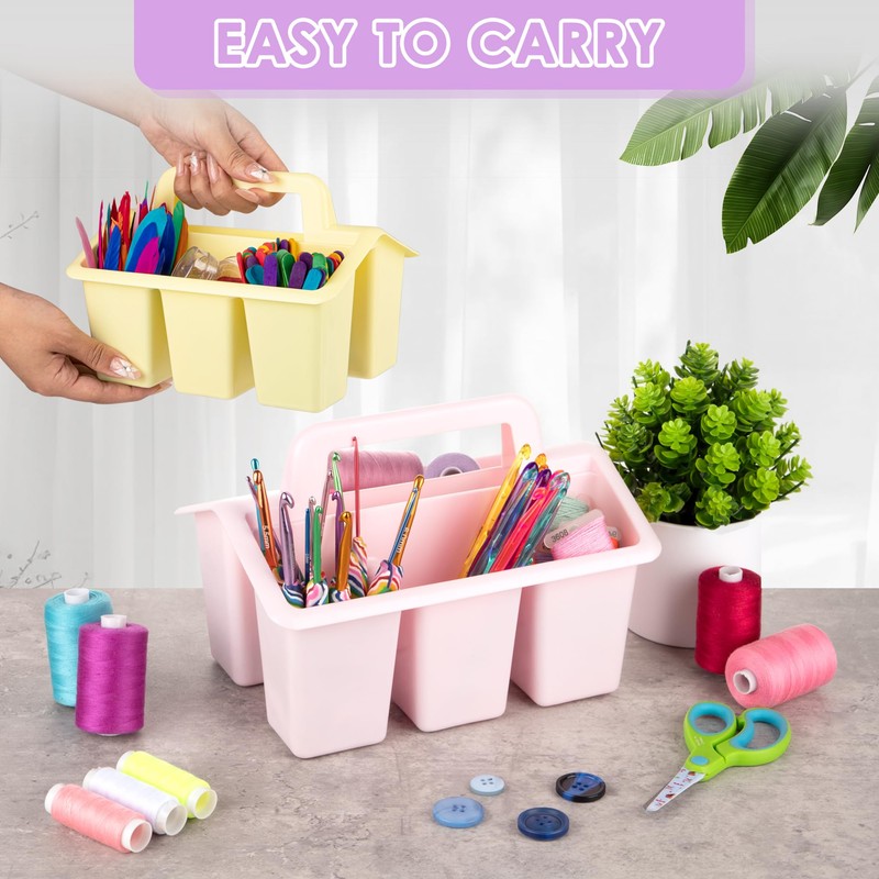 Find Scrapblooms Plastic Caddy For Classroom,Office,Home,6-pack Storage Caddy For Pencil,Pen,Craft