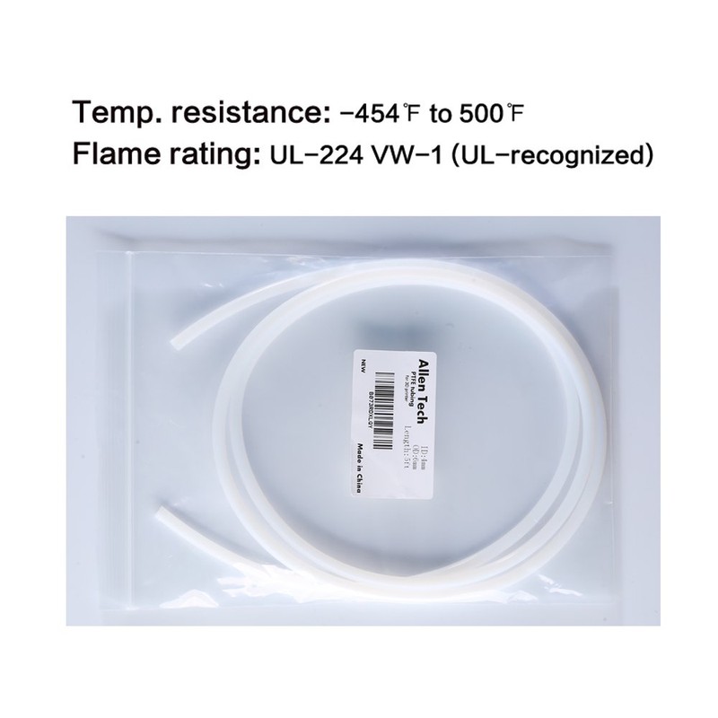 PTFE Teflon tubing 25ft - 3mm ID X 4mm OD