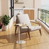 Katrawu C Shaped Round End Table, Small Side Table for