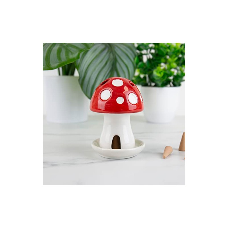 Gift Republic - Mushroom Incense House, Red