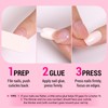MelodySusie Press On Nails Short Square Pure White, Long-lasting &