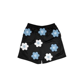 UNC Blue Flower Mesh Shorts - Size: MEDIUM, Color: Black