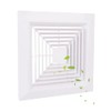 1-Piece (9"x9"Inches) Bathroom Exhaust Fan Cover with Spring, Square Ceiling