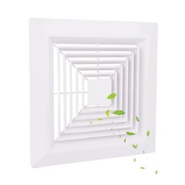 1-Piece (9"x9"Inches) Bathroom Exhaust Fan Cover with Spring, Square Ceiling or Wall Mounted Exhaust Fan, Ceiling Fan, Grille, Air Diffuser, Diverter Ventilation Hood, Replacement Accessories