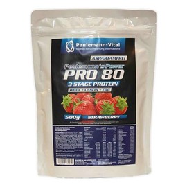 Pro 80 Paulemann-Vital 500 g Strawberry Whey Casein Egg