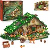Medieval Fantasy A-Frame Cabin Building Blocks Set, 2088Pcs Architecture Tree