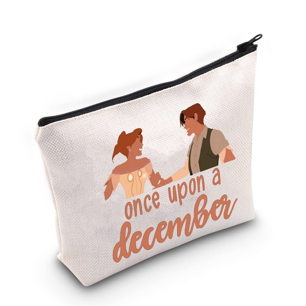 WZMPA ANYA AND DIMITRI Music Cosmetic Bag Broadway Music Fans Gift Once On A December Zipper Pouch For Fans, Once Upon, Fit