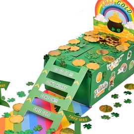 SWIMEE St Patrick's Day Trap Kit DIY Catch a Leprechauns Trap Kit Supplies St Patrick's Day Party Decoration Leprechaun Trap Craft Kit Box Stickers for Kids Classroom Activity Shamrock Party Supplies
