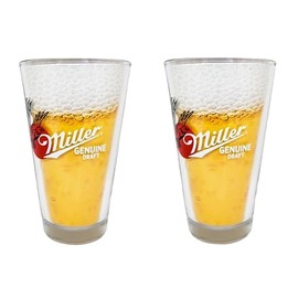 Miller Genuine Draft Pint Glasses - Set of 2