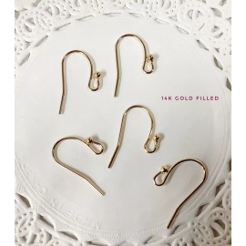 Unbranded 14K Gold Filled - ‘French Hook’ Ear Wire w/Ball - 2 pc. pack