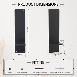 OYEFLY Set of 2 Metal Wall Candle Sconces,Black Vintage Hanging Candle Holders Decor (Black)