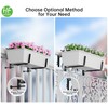 HFHOME 6PCS Adjustable Planter Box Brackets, Brackets for Window Boxes