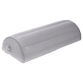 Inflatable Half Moon Pillow for Legs, Knees & Back - Lightweight Support Pillow for Sleep Cervical Neck Roll for Neck, Lumbar Support and Knee & Ankle Support 51 x 21 x 12 cm (Grey)