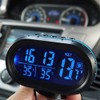 Riloer Multifunctional Car Clock LCD Display Thermometer Alarm Clock 12-24V