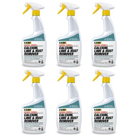 CLR PRO Industrial Calcium, Lime & Rust Remover - Quickly Removes Calcium, Lime, Hard Water Deposits and Surface Rust Stains, 32 Ounce Spray (Pack of 6)