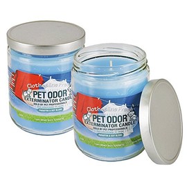 Pet Odor Exterminator Specialty Pet Products Clothesline Fresh 13 Oz Candle, 2-Pack