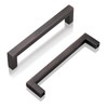 GOBEKOR 5 Pack Solid 5 Inch Cabinet Pulls Oil Rubbed