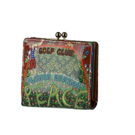 Tsumori Chisato Mini Wallet, Folding Wallet, Garden Golf Club, Braun