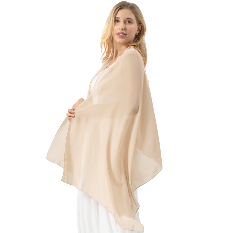 Bridesmay Chiffon Elegant Stole Scarf for Dress in Various Colours