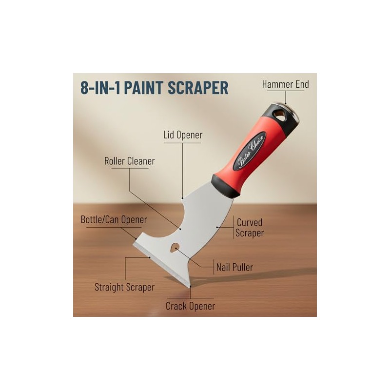 Bates- Paint Scraper, 8 in 1, Painters Tool, Paint Scraper