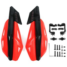 BYERZ Tailored Wind Shield Shock Proof Deflector Hand Guard Moped Scooter MTB Road Trips (red)