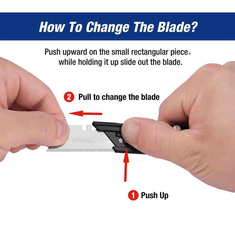 WORKPRO EDC Folding Utility Knife, Mini Box Cutter with Quick