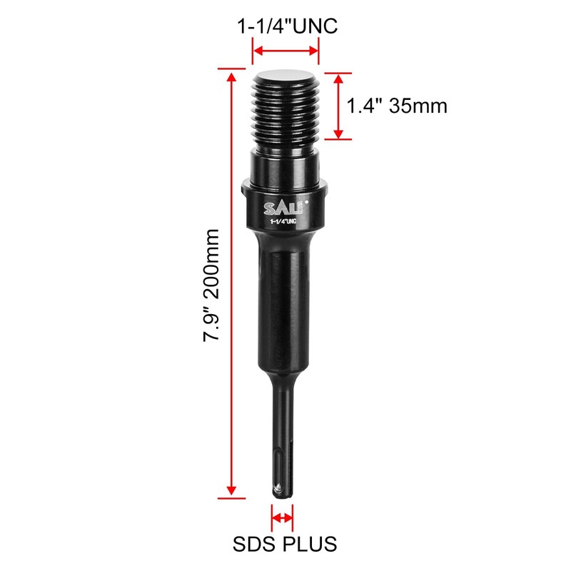 SALI Adapter 1 1/4 Inch UNC to SDS Plus for