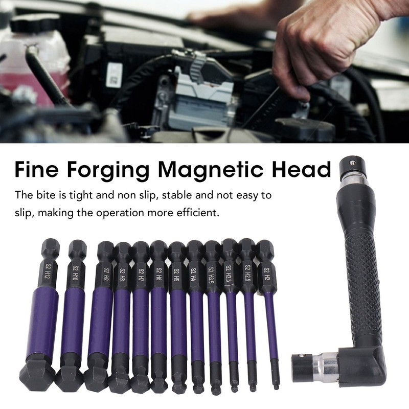 13PCS Set Hex Ball Bit Set 1/4 S2 Alloy Steel