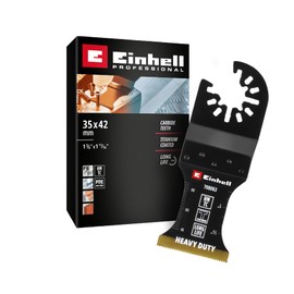 Original Einhell Plunge Saw Blade with Titanium Coated Carbide Teeth (35 mm Width, 41 mm Immersion Depth, PTFE Finishing, Bi-Metal, Quick Change Function)