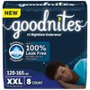 Goodnites Boys' Nighttime Underwear, Size XXL (120-165 lbs), 8 Ct,