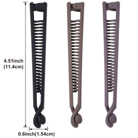 Mxxipp 3pcs French Banana Clips, Non-Slip Classic Large Hairstyle Claws, Fish Shaped Double Combs Hair Holder for Women Curly Straight Long Thick Thin Hair- Purple & Dark Coffe & Black