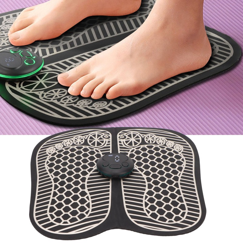 Electric Foot Massage Pad Heating Micro Current Folding Portable USB
