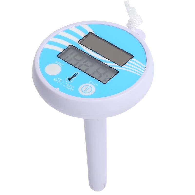 Floating Water Thermometer Electronic Solar Charging LCD Display Swimming Pool