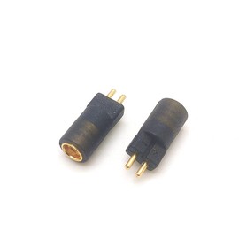 Pack of 1 Pair DIY MMCX to 0.78mm 2-Pin Adapter Conversion Headphone Connector 0.78mm to MMCX Earphones Audio Interface Replacement Transfer Connector (Black Straight)