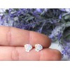 iuaccessories 925 Sterling silver mermaid sea shell stud earrings for