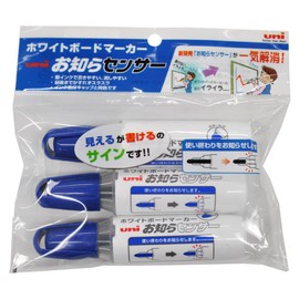Mitsubishi Pencil, Dry Erase Markers, Know Sensor, Bold Point, Blue, 3 Count PWB2007M