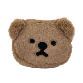 WisePoint Plush Purse, Soft Change Coin Bag, Bear Shaped Small Purses for Women, Exquisite Coin Bag, Small Storage Bag for Cards, Cash, brown, coin purse