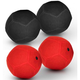 SWOOC Games - Replacement Balls for Giant Kick Darts - 2 Red and 2 Black (7-inch) - Inflatable Easy-Stick Balls - Giant Outdoor Games - Soccer Games - Giant Yard Games - Inflatable Soccer Dart Board
